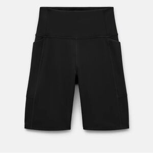 Girlfriend Collective High Rise Pocket Black Bike Shorts